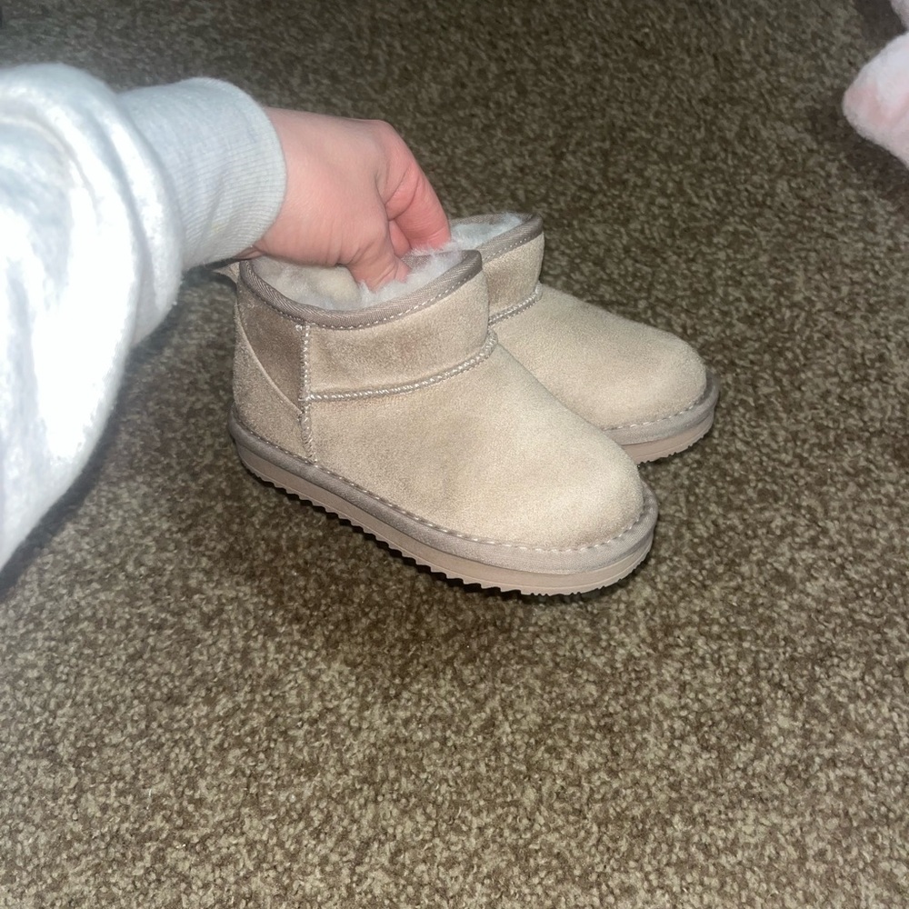 Cozy Tan Kids Boots